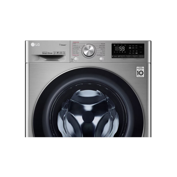 LG غسالة أتوماتيك 10.5 ك فتحة امامية فضي - Image 4