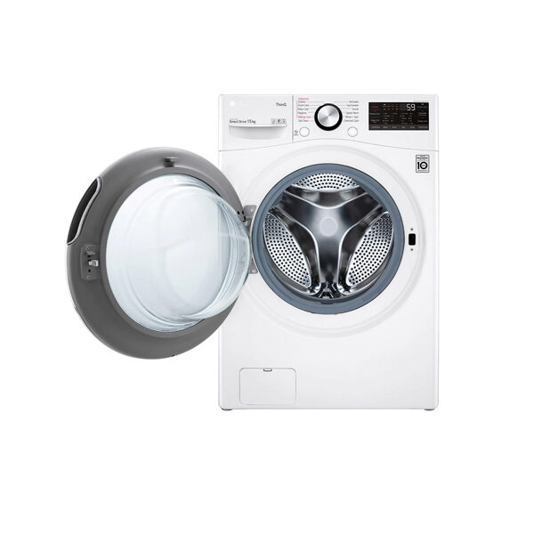 ⁦غسالة اتوماتيك فرنت لود15ك ابيض LG -WF1510WHT⁩ - الصورة ⁦2⁩