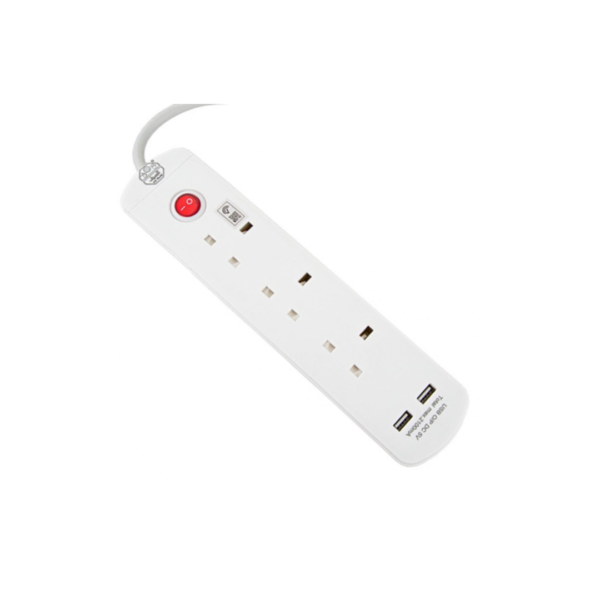⁦USB توصيلة كهربائية السيف 5 متر 3قتحة-E06305⁩ - الصورة ⁦2⁩