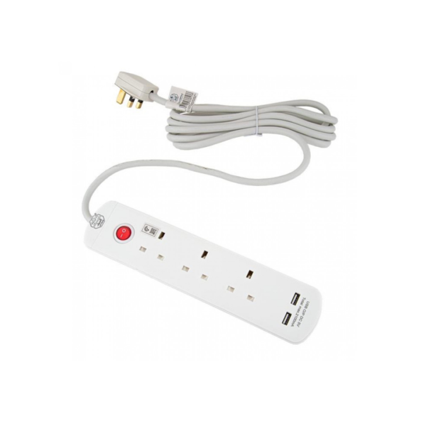 USB توصيلة كهربائية السيف 5 متر 3قتحة-E06305