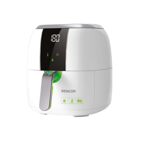 مقلاه الطعام الهوائيه سينكور بدون زيت 3 لتر 1400 وات لطعام صحي ابيض-SFR5320WH