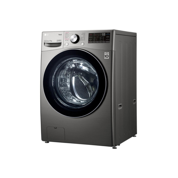 ⁦غسالة اتوماتيك فرنت لود15ك استيل LG-WF1510XMT⁩ - الصورة ⁦3⁩