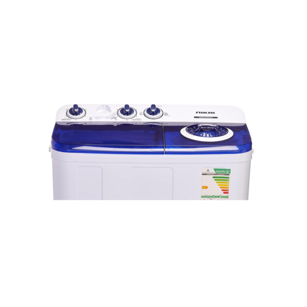 ⁦غسالة نيكاي حوضين 7 ك ابيض-NWM700SPN22⁩ - الصورة ⁦3⁩