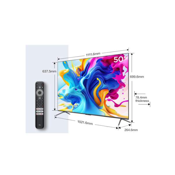 ⁦تليفزيون 50 بوصة QLED UHD TCL-50C645⁩ - الصورة ⁦2⁩