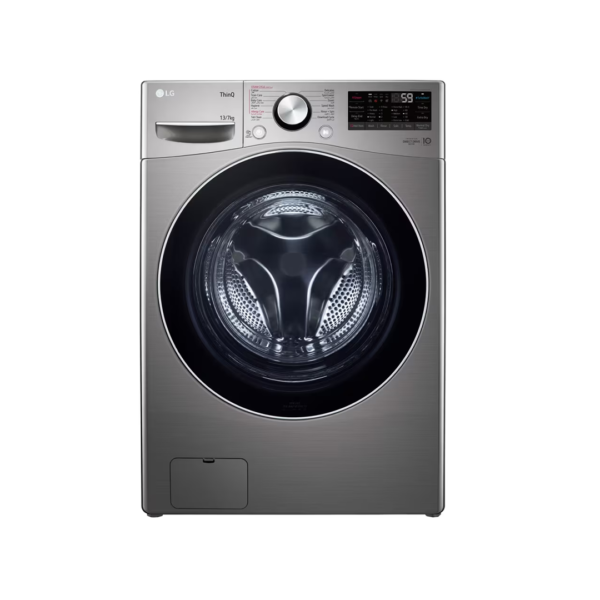 LG غسالة اتوماتيك 13 ك مع مجفف فتحة امامية فضي-WS1308XMT