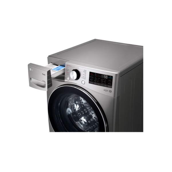 ⁦LG غسالة اتوماتيك 13 ك مع مجفف فتحة امامية فضي-WS1308XMT⁩ - الصورة ⁦3⁩