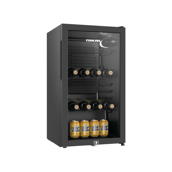 ثلاجة نيكاي باب زجاج 120 لتر-NSF160K