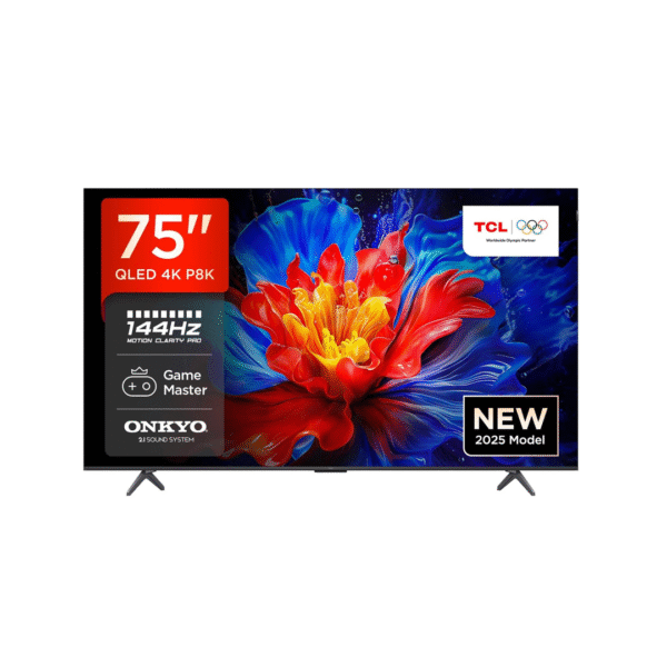TCL 4K QLED تليفزيون 75بوصة سمارت جوجل-75P8K