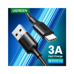 كيبل يوجرين USB-A to USB-C بطول 3 متر نايلون - أسود