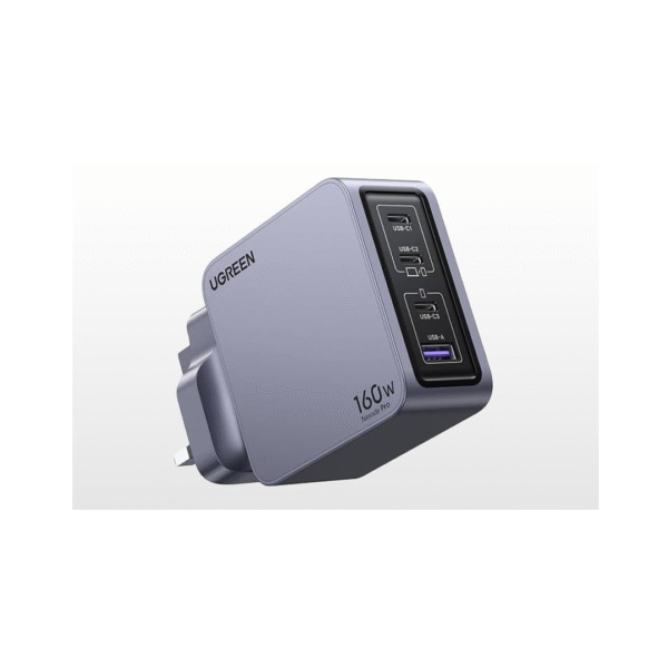 ⁦شاحن جداري برو GaN بـ 3 منافذ USB-C ومنفذ USB بقوة 160 واط - رمادي - UGREEN⁩ - الصورة ⁦5⁩