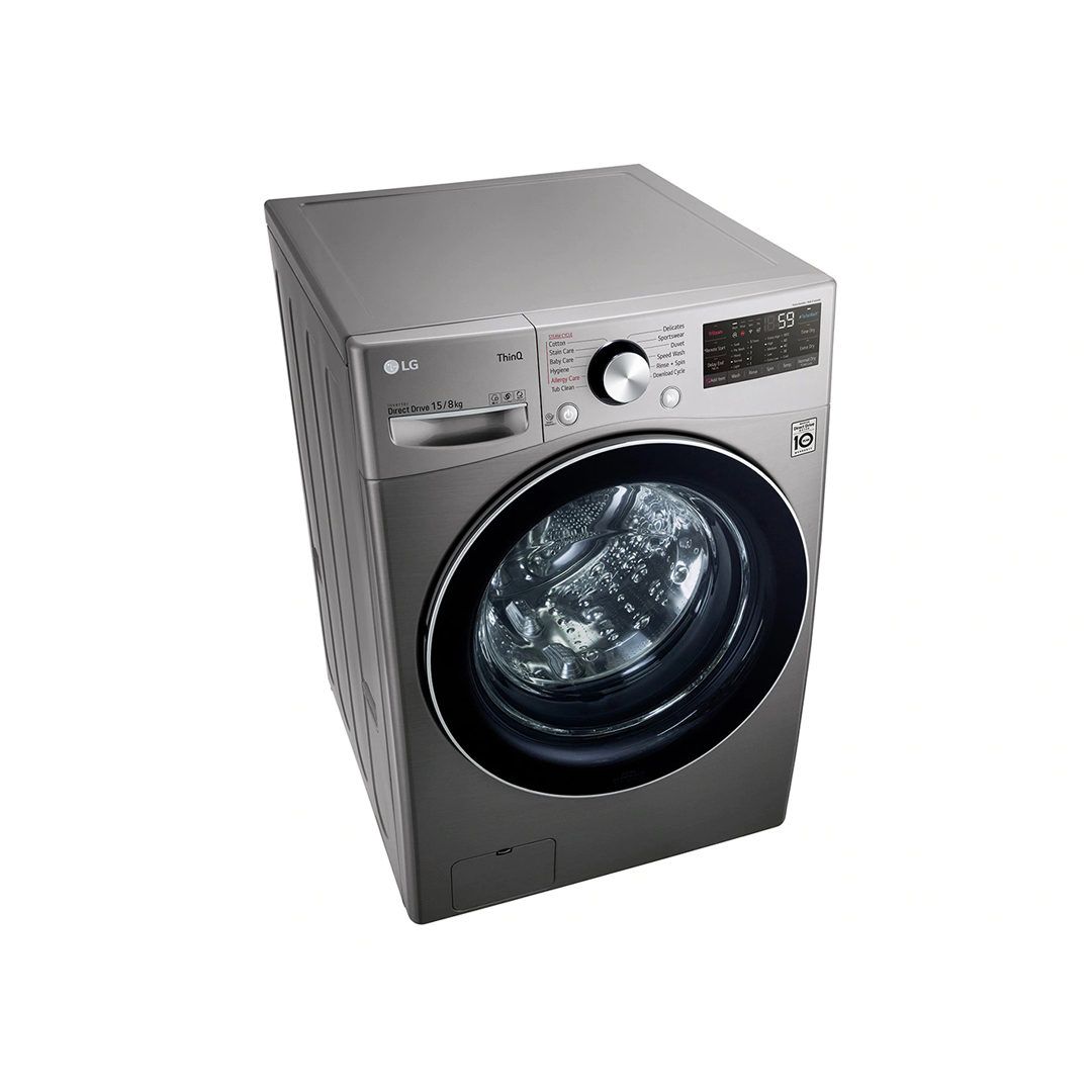 غسالة اتوماتيك فتحة امامية كومبو 15/8ك استيل