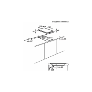 موقد كهربائي الكترولوكس 30سم اسود التحكم بال