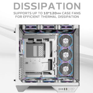 صندوق كمبيوتر DARKFLASH ARCEE DY470 LUXURY PC CASE لون ابيض -Z.17686629639924471
