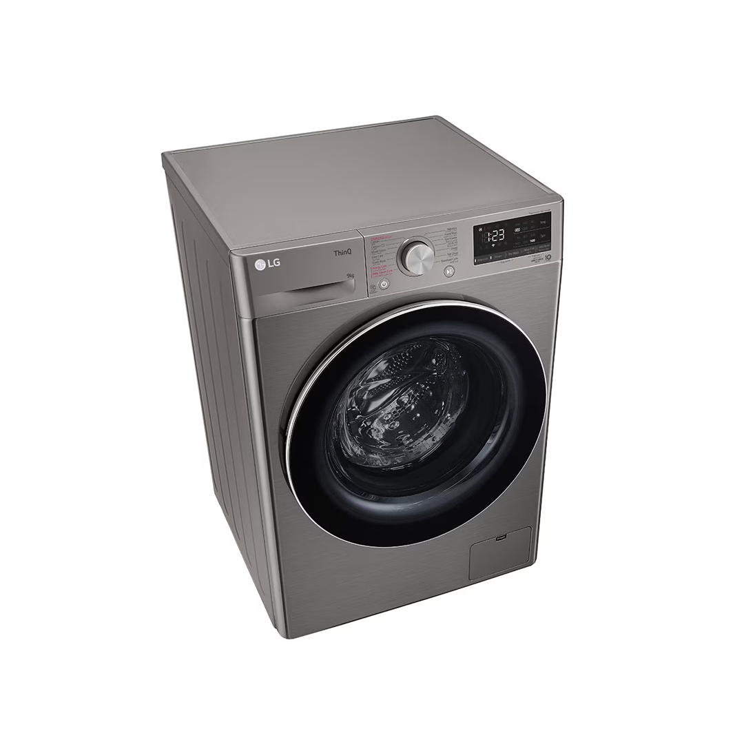 غسالة ال جي اتوماتيك فتحة أمامية 9ك فضي -WFB0914XM