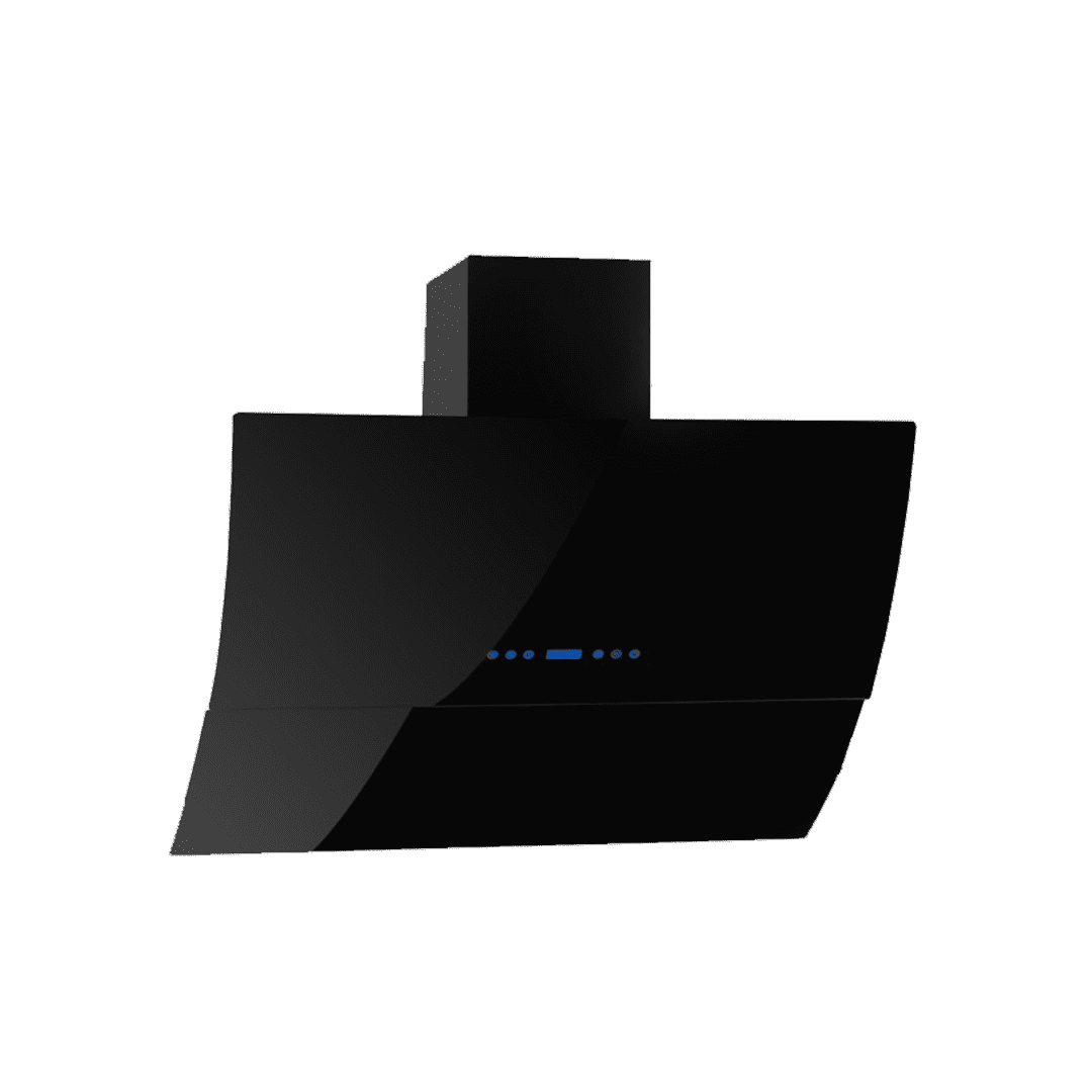 سي تك شفاط زجاجي مدمج لمس 60 سم ستيل أسود