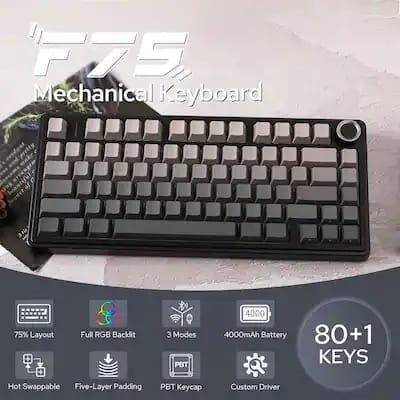 لوحة مفاتيح الألعاب الميكانيكية اللاسلكية AULA F75 Pro - Z.1769271648208886
