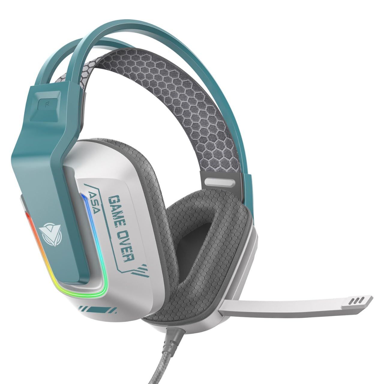 سماعة ألعاب ASA A80 صوت محيطي 7.1 وإضاءة RGB - و Z.17684984166651435