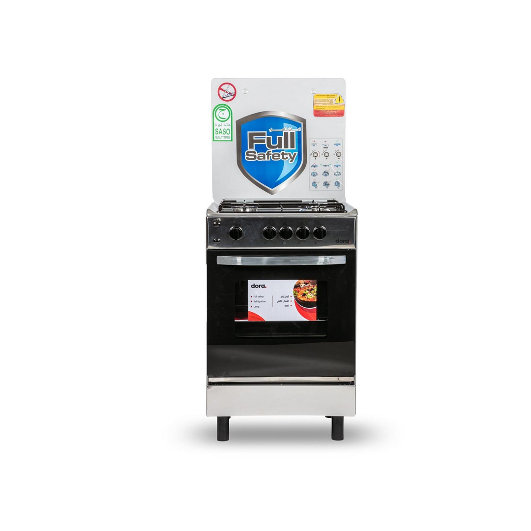 فرن دورا 4 عيون 60*60سم استيل امان كامل-DGCF55F