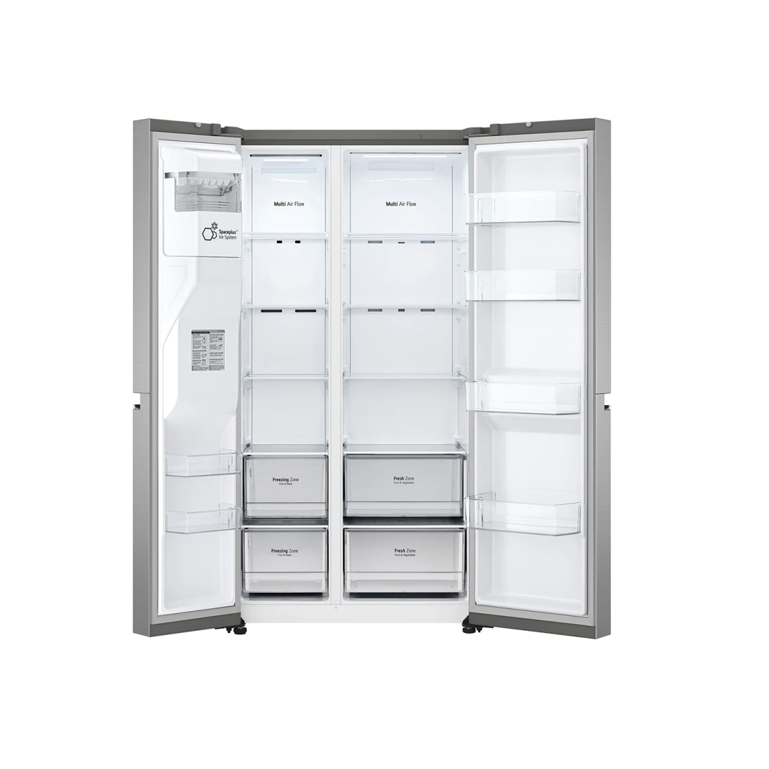 ثلاجة دولاب 617لتر انفرتر فضي LG SBS