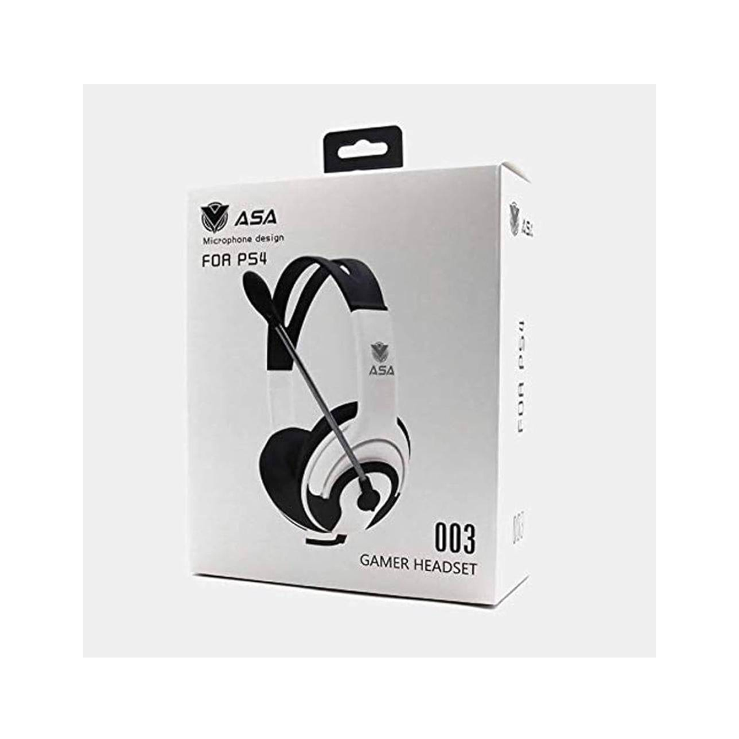 بميكروفون للبلايستيشن والكمبيوتر-ابيض ASA-003 سماعة ألعاب سلكية-Z.22327.4260751999999881851