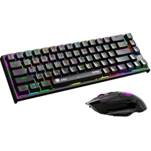 كيبورد مع ماوس الالعاب ميكانيكي لاسلكي ASA KM61 RGB - و Z.17693575568003964