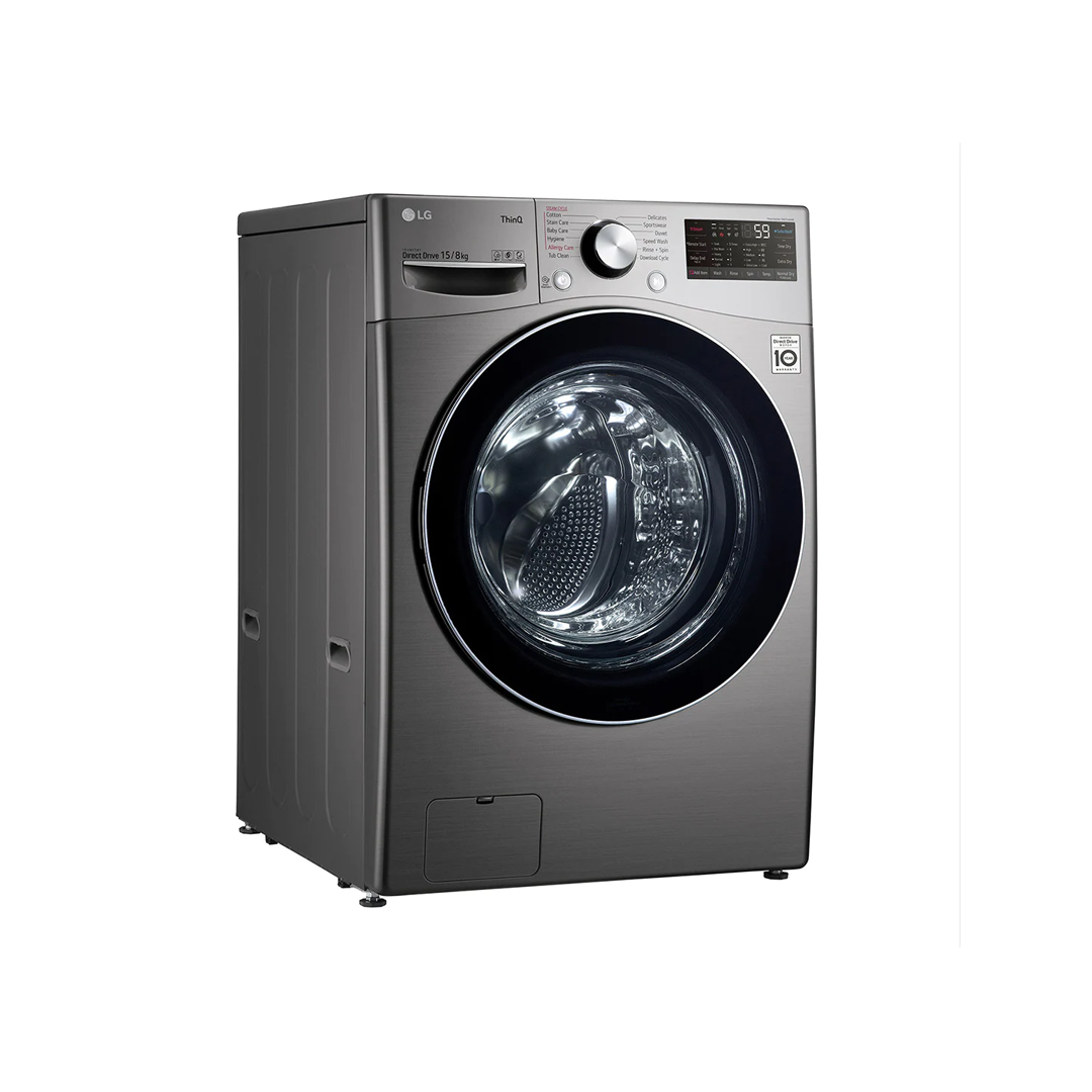 غسالة اتوماتيك فتحة امامية كومبو 15/8ك استيل