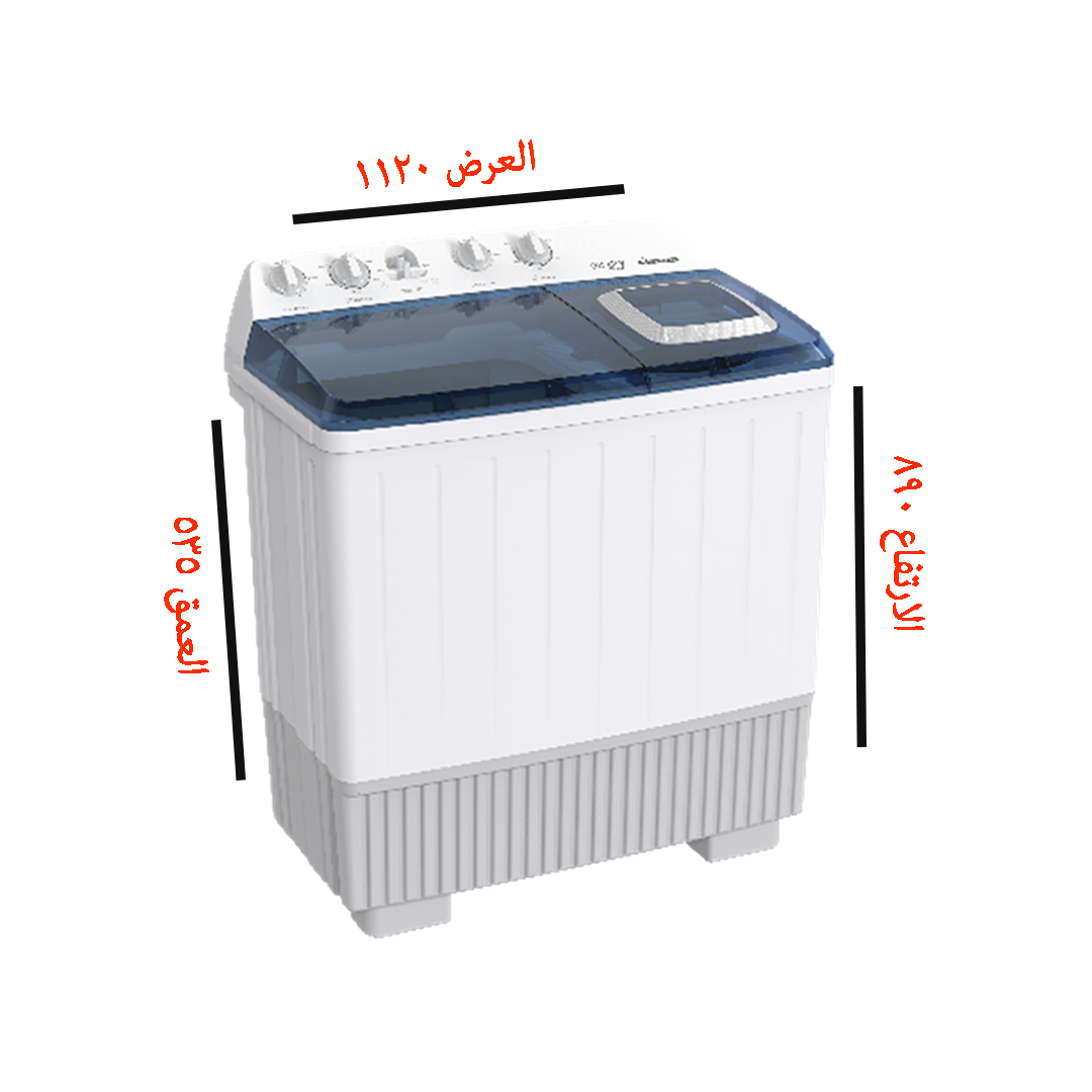 غسالة سي تك حوضين 18كيلو STWM18WBL