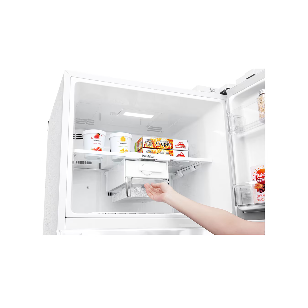 ثلاجة بابين 15.4 قدم ,438 لتر انفرتر ابيض