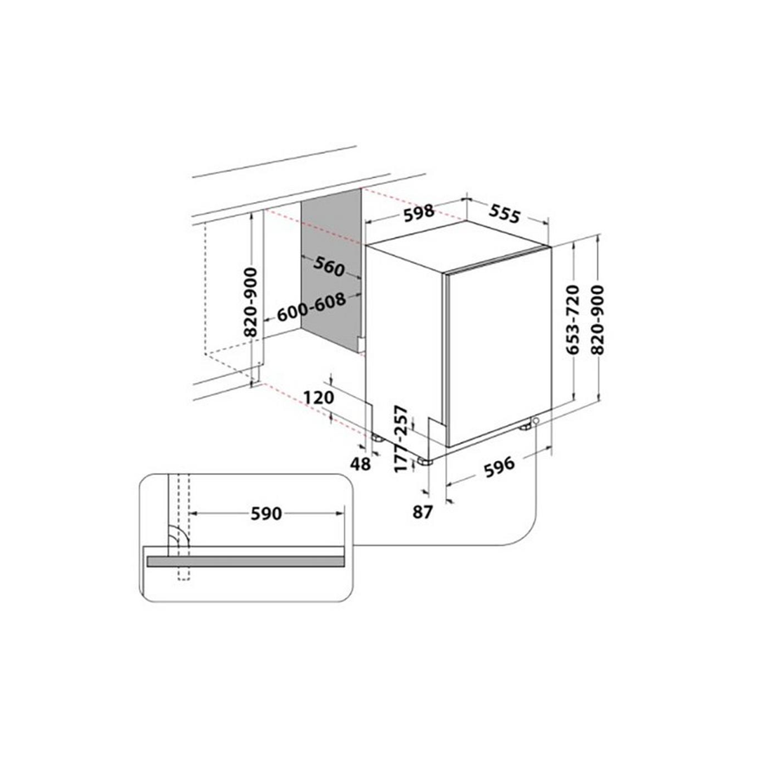 غسالة صحون اريستون بلت ان 6 برامج 14 خانة-LIC3C26C60HZ