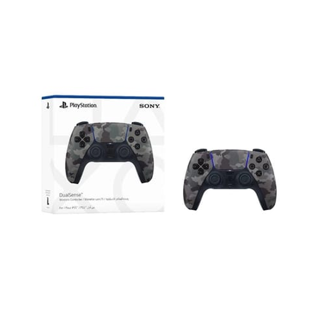 لوحدة التحكم DualSense اللاسلكية لجهاز PlayStation 5 بلون Grey Camouflage