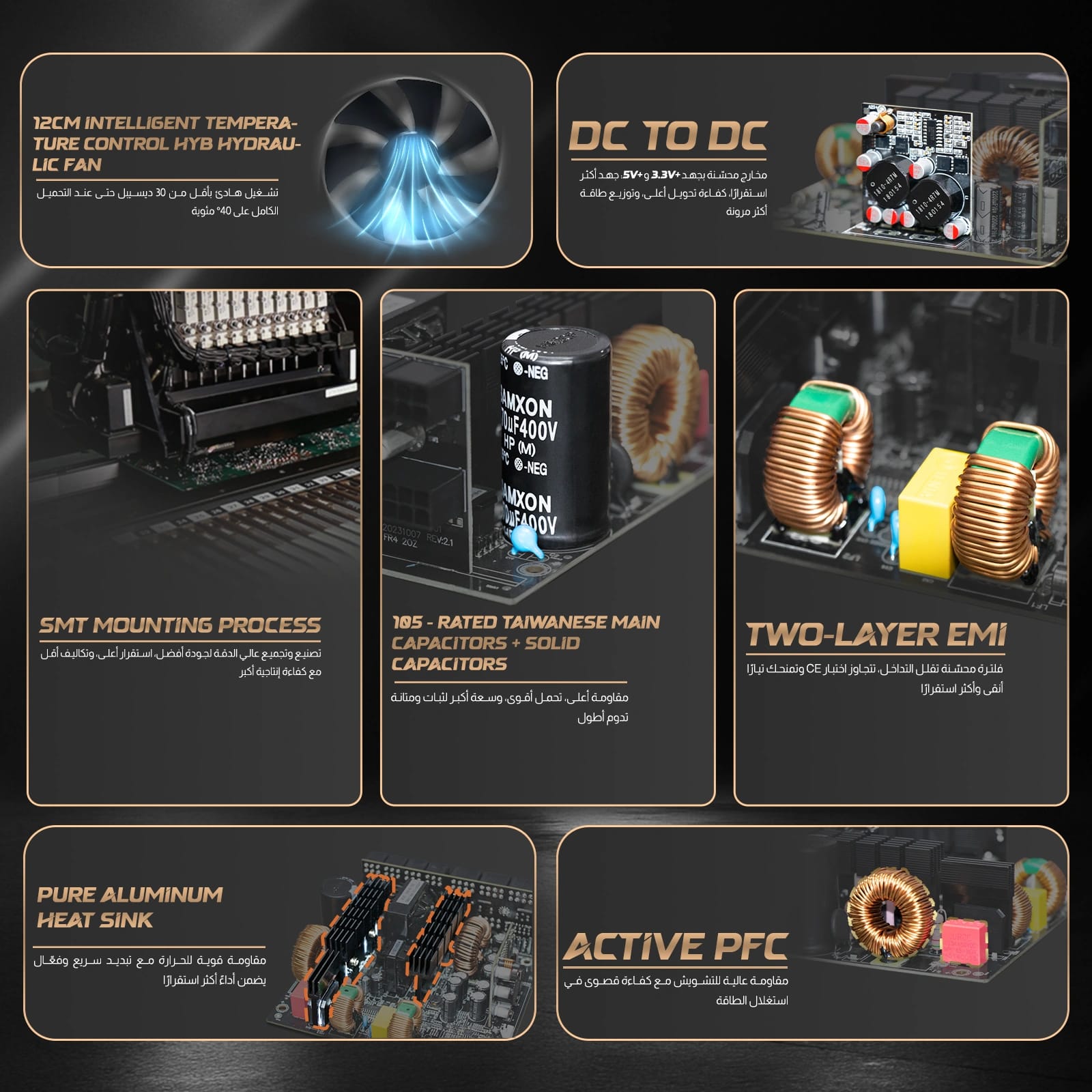مزود الطاقة ماجيستي 750 واط برونز – غير معياري – يدعم RTX 50 _متوافق مع ATX 3.0 وPCIe 5.0 _ كفاءة 80+ Bronze - و Z.17705659936536038