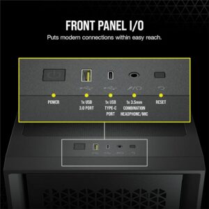 صندوق الكمبيوتر Corsair 4000D Airflow Tempered Glass Mid-Tower ATX باللون الأسود Z.17671893477243943