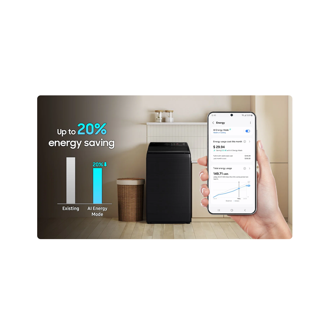 غسالة سامسونج أتوماتيكية تعبئة علوية 13 كيلو-WA80F13B6WYL