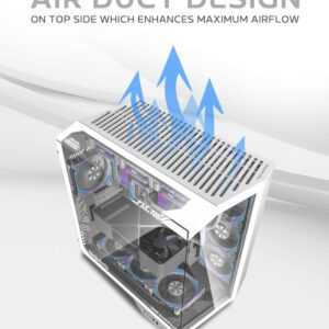 صندوق كمبيوتر DARKFLASH ARCEE DY470 LUXURY PC CASE لون ابيض -Z.17686629639924471
