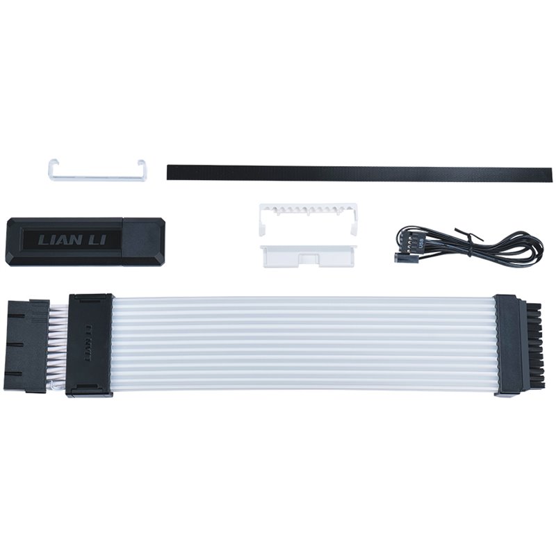 كابل تمديد اللوحة الأم اللاسلكي Lian Li Strimer 24-Pin RGB مع وحدة تحكم - Z.17701875424500282