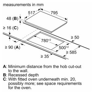 موقد كهربائي مدمج بوش 4 مناطق طهي فولاذ 80سم