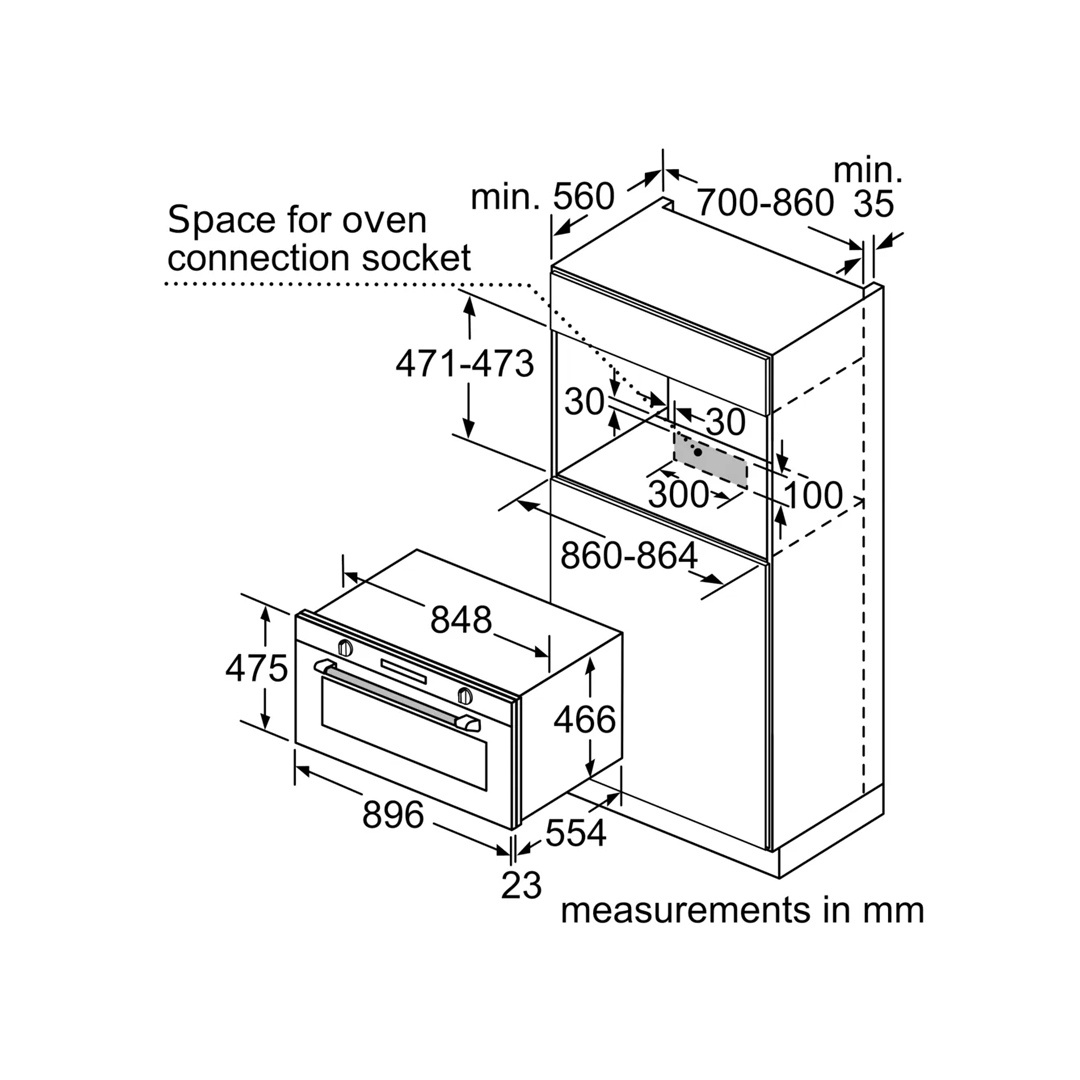 فرن كهربائي بوش مدمج بوظائف متعدده