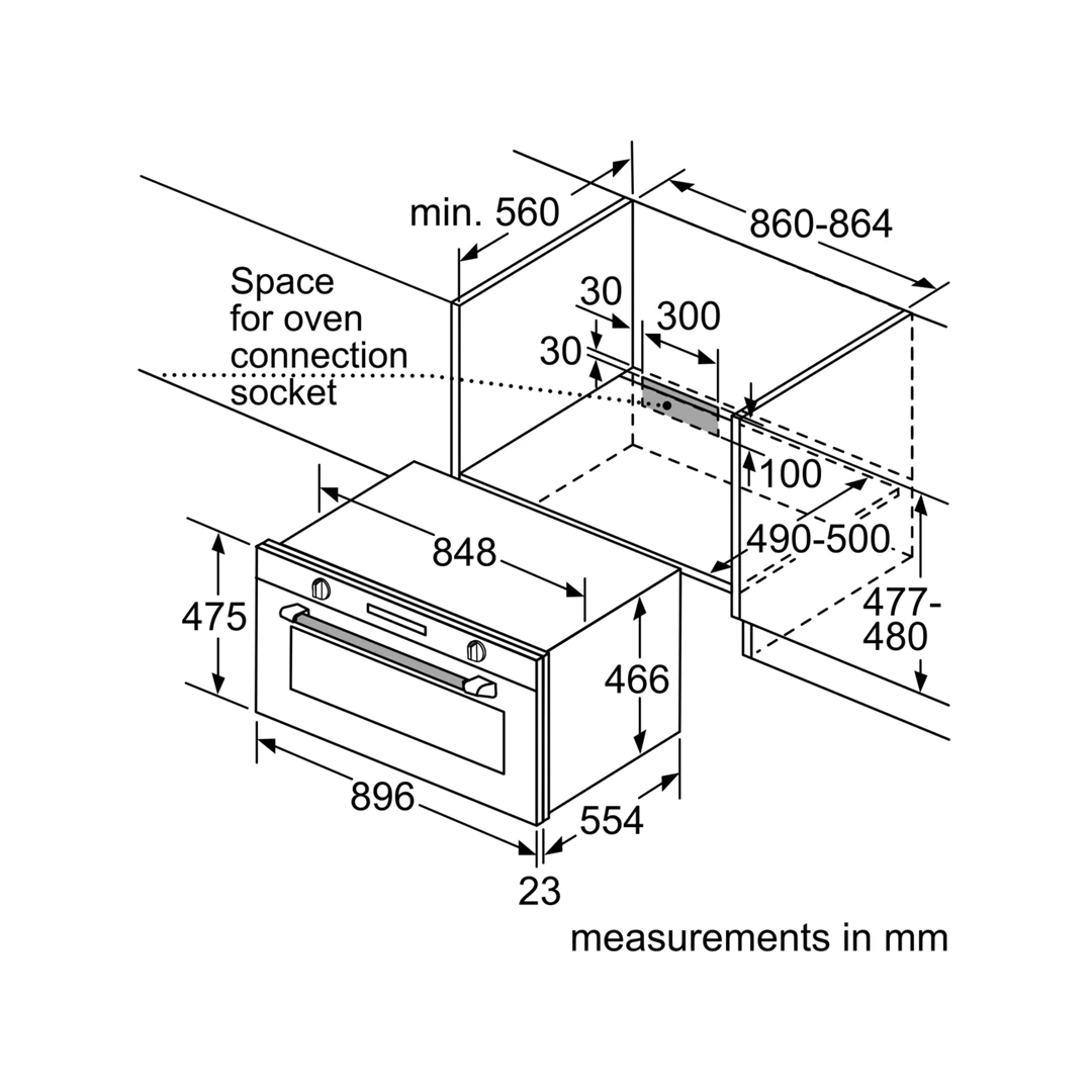 فرن كهربائي بوش مدمج بوظائف متعدده