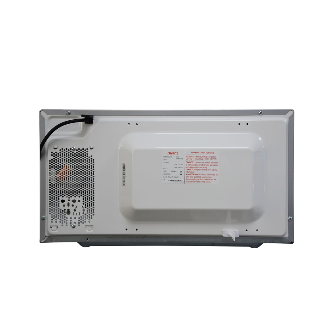 ميكرويف جالانز 38 لتر، 1000 واط، فضي+شواية، تحكم رقمي D100N38AL-G6