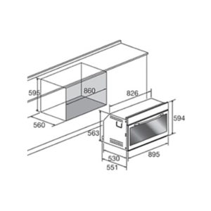 KRBO-GGSMTLT-19110/X-فرن غــاز كالفيناتور بلت ان 90 سـم إسـتـيـل شـوايــة