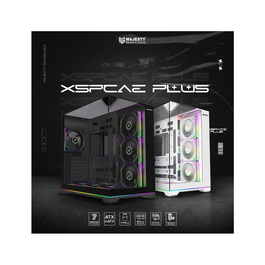 صندوق كمبيوتر MAJESTY X SPACE PLUS MID TOWER -اسود - Z.17710868762365174