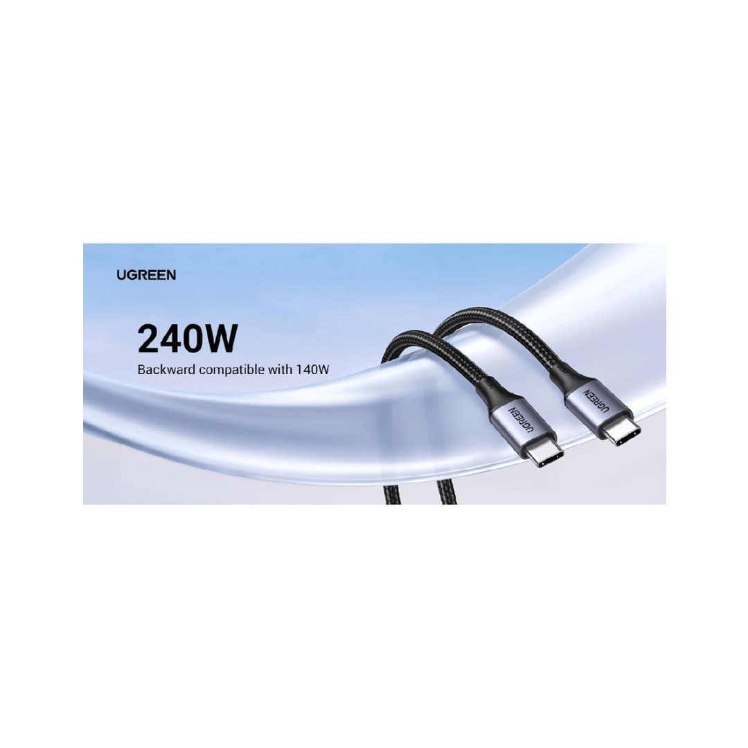 يوجرين - كيبل تايب سي الي تايب سي بطول 2 متر بقوة 240 واط-Z.22327.17451368111685178