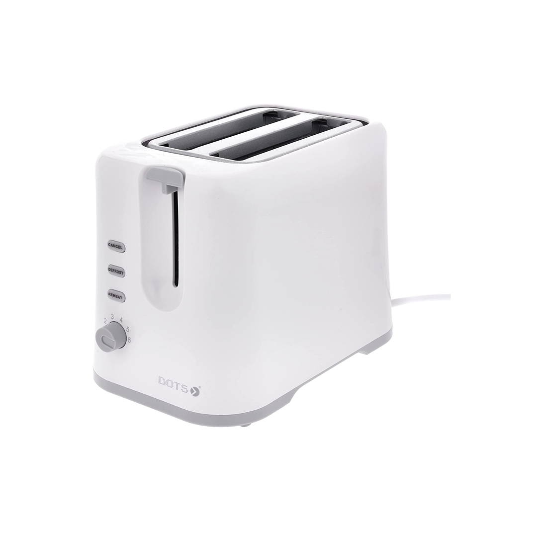 توستر دوتس 2شريحة ابيض 870 واط