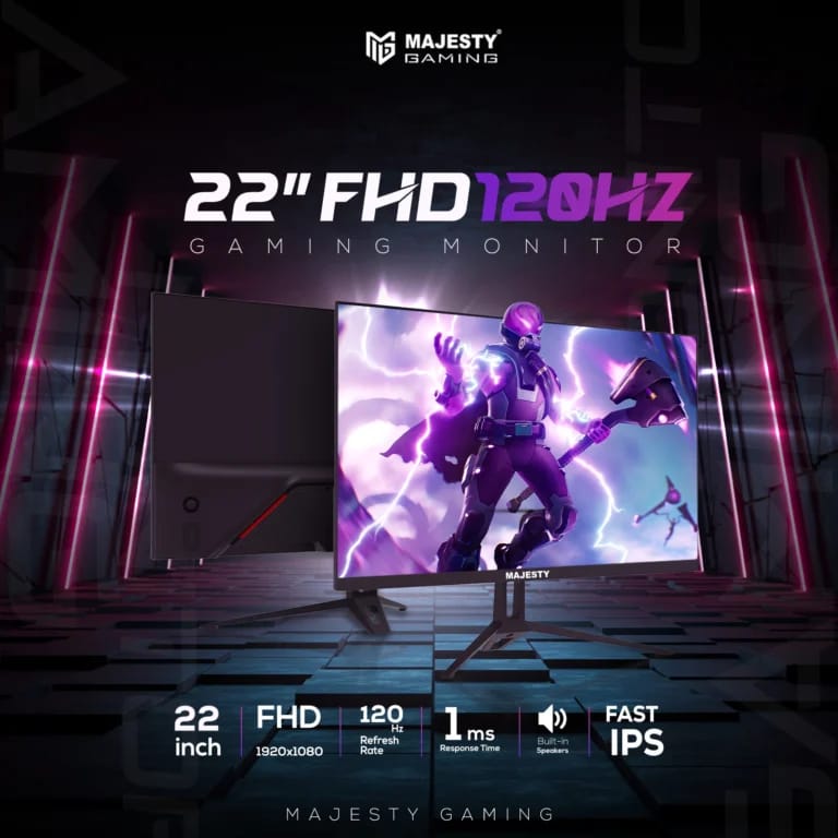 شاشة ألعاب ماجيستي 22 بوصة – FHD 1920×1080، 120Hz، 1ms، IPS، HDR، G-SYNC & FreeSync و Z.1770557160336445