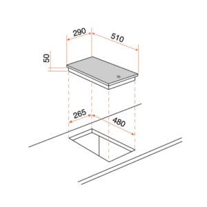 شواية جليم بلت-إن، 29سم، تحكم أمامي