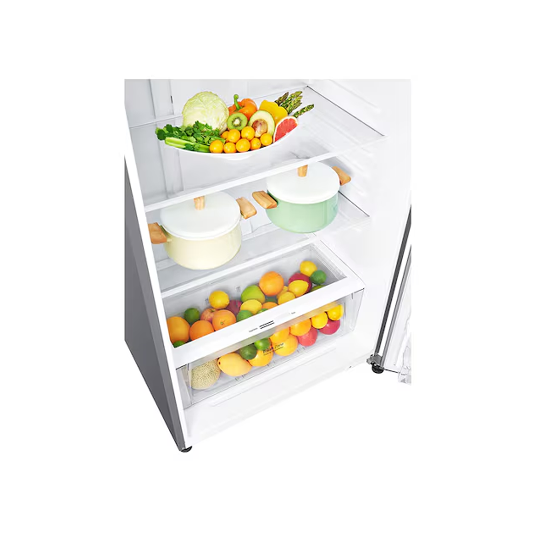 LG ثلاجة بفريزر علوي 509 لتر 18 قدم ستيل-LT19CBBSIN