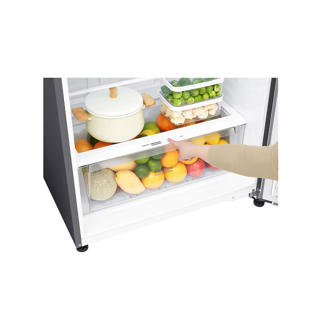 LG ثلاجة بفريزر علوي 509 لتر 18 قدم ستيل-LT19CBBSIN