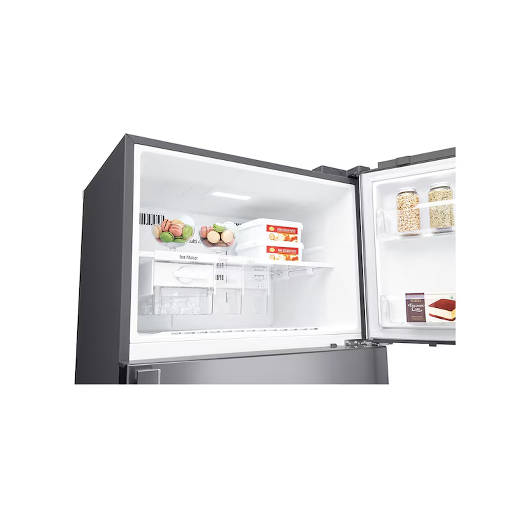 LG ثلاجة بفريزر علوي 509 لتر 18 قدم ستيل-LT19CBBSIN