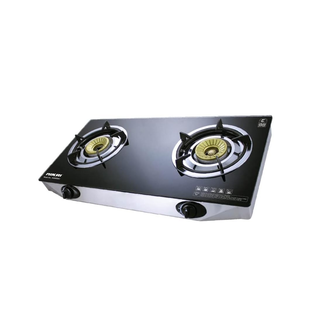 موقد نيكاي غاز 2 شعلة زجاج-NG9092K1