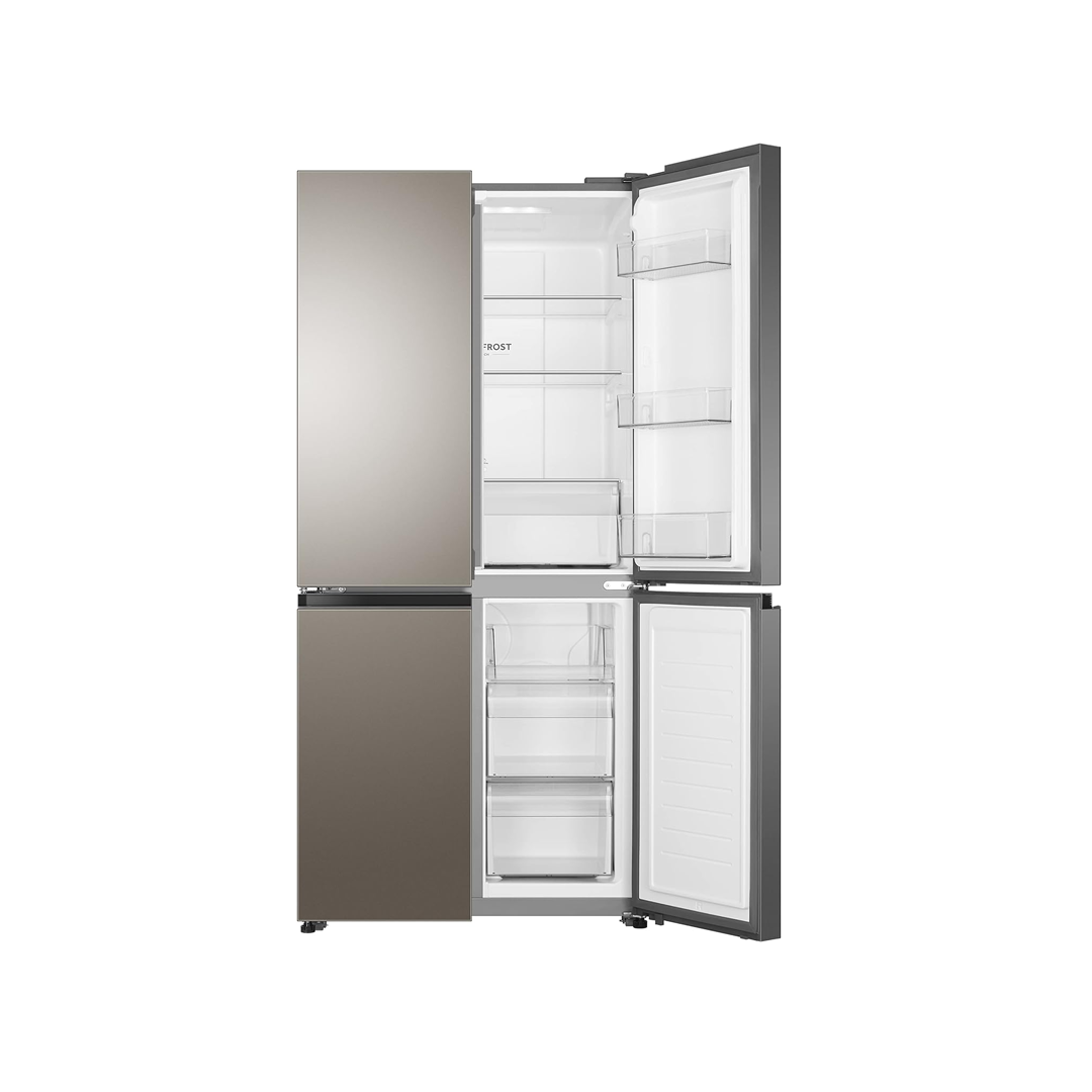 ثلاجة هاير دولاب 4ابواب 440لتر اسود زجاج-HRF-500GG